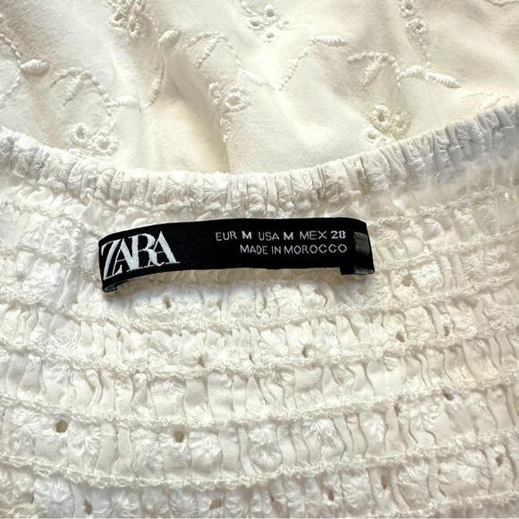 Zara Maxi 3 tiered Smocked White Halter Sundress - Picture 5 of 5